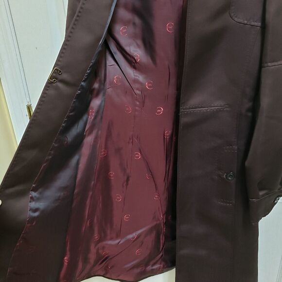 Roberto Just Cavalli Coat Womens S Italy 40 Brown Scuba Long Lined Quiet Luxury - Picture 7 of 15